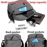 Men's Gray Canvas Crossbody Shoulder Bag