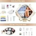 Beige Women's Gym and Travel Duffel Bag