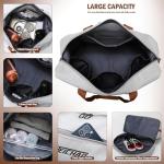 Grey Gym Bag with Shoe Compartment and Wet Pockets