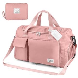 Foldable Pink Duffel Bag for Travel & Gym