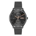 BOSS Multifunction Men's Watch with Black Mesh Band
