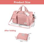 Foldable Pink Duffel Bag for Travel & Gym
