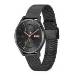 BOSS Multifunction Men's Watch with Black Mesh Band