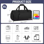 BECOJADDE 35L Travel Sports Duffel Gym Bag