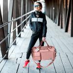 Foldable Pink Duffel Bag for Travel & Gym