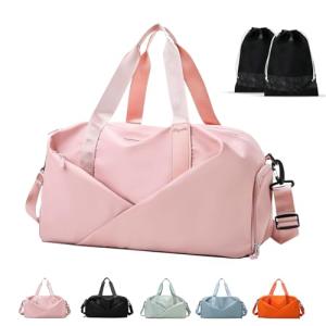 Lightweight Pink Gym Bag with Shoe Compartments