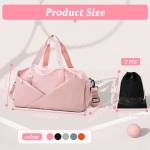 Lightweight Pink Gym Bag with Shoe Compartments