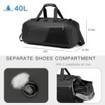 Waterproof 40L Gym Bag with Shoe Compartment