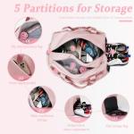 Lightweight Pink Gym Bag with Shoe Compartments
