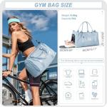 Sky Blue Sports Duffle Bag with Shoe Compartment