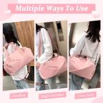 Lightweight Pink Gym Bag with Shoe Compartments