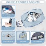 Sky Blue Sports Duffle Bag with Shoe Compartment