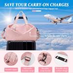 Lightweight Pink Gym Bag with Shoe Compartments