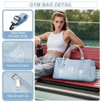 Sky Blue Sports Duffle Bag with Shoe Compartment