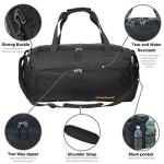 40L Foldable Gym Bag with Shoe Compartment