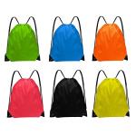 Multicolor Waterproof Drawstring Gym Bags - 6 Pack