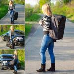 40L Foldable Gym Bag with Shoe Compartment