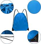 Multicolor Waterproof Drawstring Gym Bags - 6 Pack