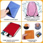 Multicolor Waterproof Drawstring Gym Bags - 6 Pack