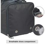40L Foldable Gym Bag with Shoe Compartment