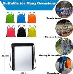 Multicolor Waterproof Drawstring Gym Bags - 6 Pack