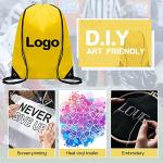 Multicolor Waterproof Drawstring Gym Bags - 6 Pack
