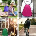 Multicolor Waterproof Drawstring Gym Bags - 6 Pack