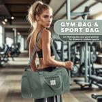 WEPLAN Travel Duffle Bag with Shoe Compartment