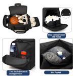 Waterproof Gym Bag with Shoe and Wet Pockets