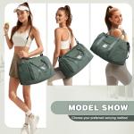 WEPLAN Travel Duffle Bag with Shoe Compartment