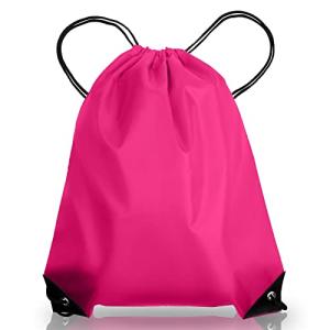 Rose Red Waterproof Drawstring Sports Backpack