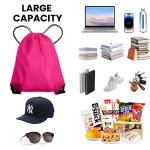 Rose Red Waterproof Drawstring Sports Backpack