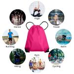Rose Red Waterproof Drawstring Sports Backpack