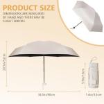 Aolso Mini UV Folding Travel Umbrella – White