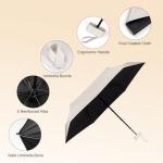 Aolso Mini UV Folding Travel Umbrella – White