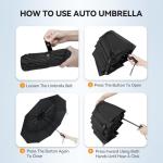 TECKNET Compact Windproof Automatic Travel Umbrella