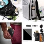 Compact Black Mini Umbrella with Gold Handle