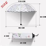 Compact UV Protection Umbrella for Women - Beige