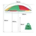 5.3ft Garden Parasol Umbrella for Sun Protection