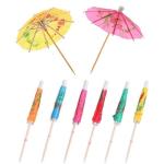 50 Pack Mini Cocktail Umbrellas for Drinks & Treats