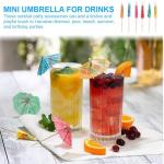50 Pack Mini Cocktail Umbrellas for Drinks & Treats