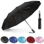 Lychico Compact Windproof Travel Umbrella - Black