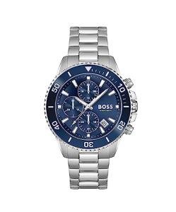 BOSS Men's Silver Chronograph Watch - Admiral Collection