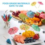 50 Pack Mini Cocktail Umbrellas for Drinks & Treats