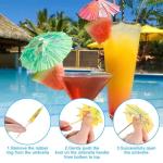 50 Pack Mini Cocktail Umbrellas for Drinks & Treats