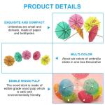 50 Pack Mini Cocktail Umbrellas for Drinks & Treats