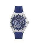 HUGO Men's Quartz Skeleton Watch with Blue Bracelet
