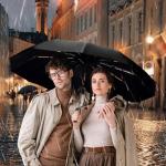 Lychico Compact Windproof Travel Umbrella - Black