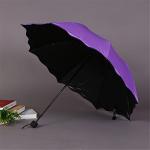 Compact UPF 50 Sun Umbrella for Women - Clove Purple