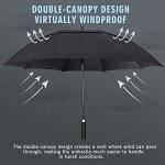 ZOMAKE 62-Inch Windproof Golf Umbrella - Black